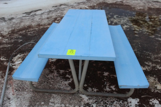72" x 57" x 30" Metal Picnic Table
