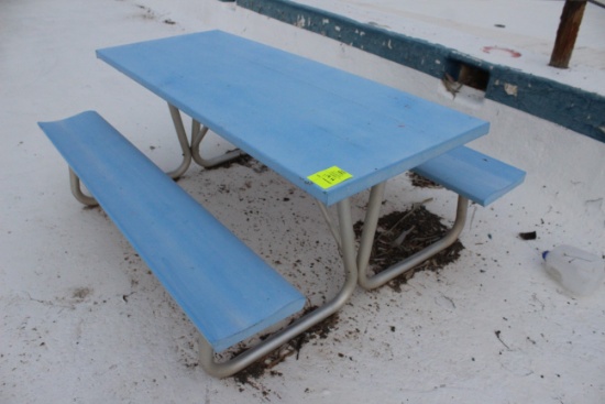 72" x 57" x 30" Metal Picnic Table