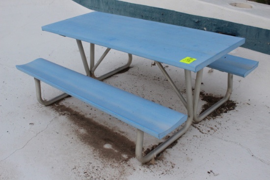 72" x 57" x 30" Metal Picnic Table