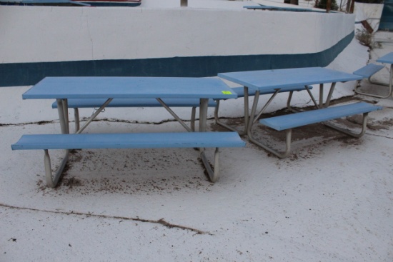 72" x 57" x 30" Metal Picnic Table