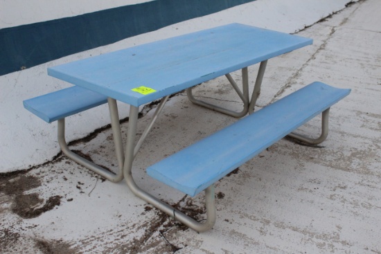 72" x 57" x 30" Metal Picnic Table