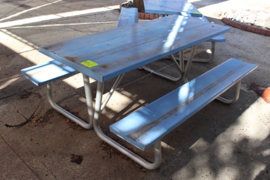 72" x 57" x 30" Metal Picnic Table