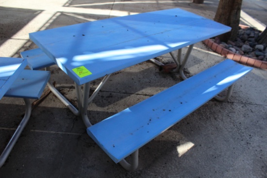 72" x 57" x 30" Metal Picnic Table
