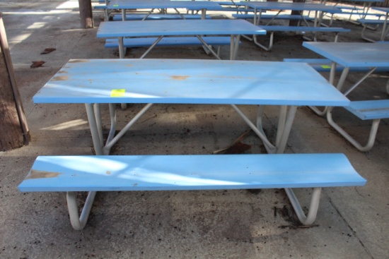 72" x 57" x 30" Metal Picnic Table