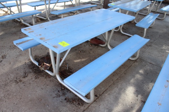 72" x 57" x 30" Metal Picnic Table