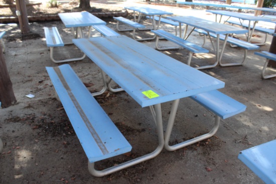 72" x 57" x 30" Metal Picnic Table