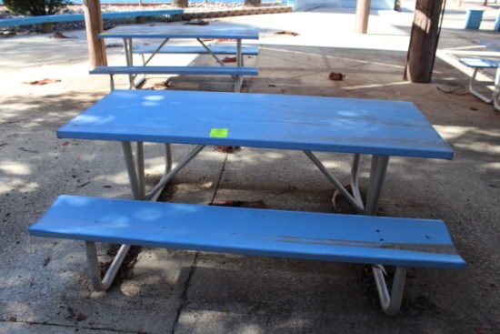 72" x 57" x 30" Metal Picnic Table