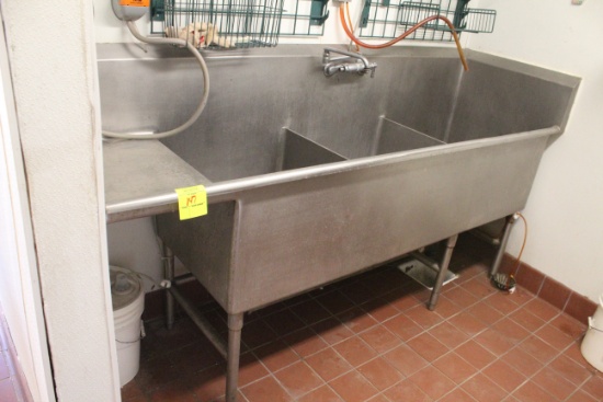 Stainless Steel Three Compartment Sink