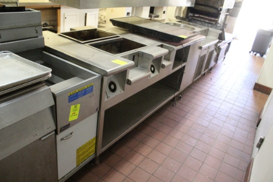 Stainless Steel Hot/Cold Commercial Kitchen Island