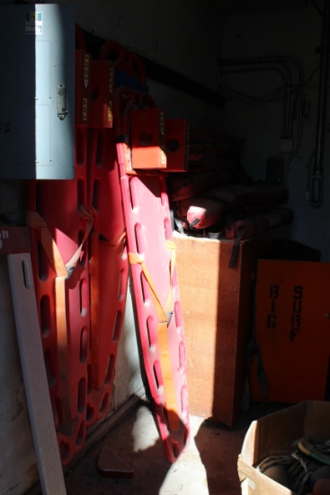 Group Of Lifeguard Rescue Equipment