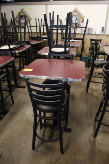 (4) Bar Height Tables And (8) Chairs