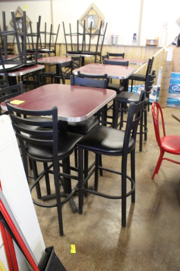 (3) Bar Height Tables And (11) Chairs