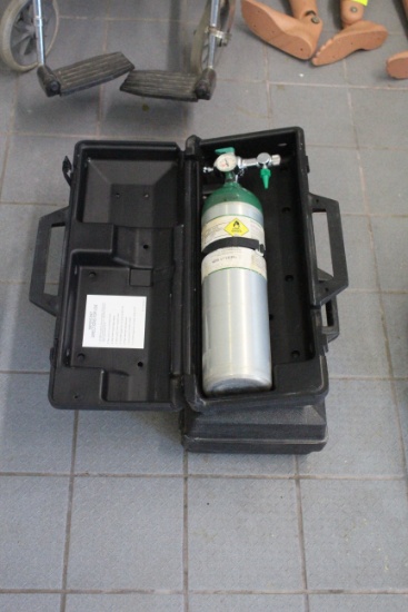 Group Of Oxygen Tanks W/ (2) Hard Cases And Accessories