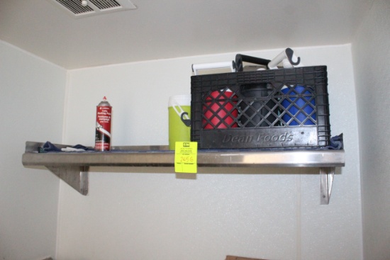 4' Stainless Steel Wall Shelf And Contents