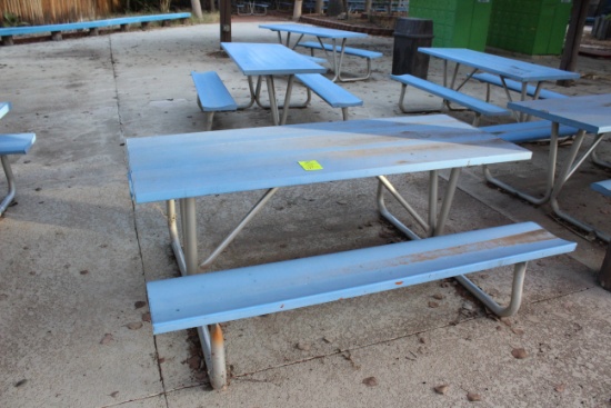72" x 57" x 30" Metal Picnic Table
