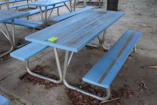 72" x 57" x 30" Metal Picnic Table
