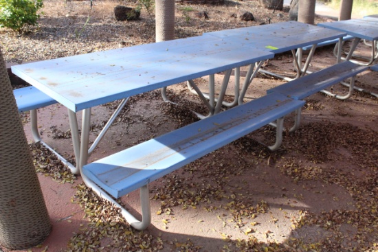 72" x 57" x 30" Metal Picnic Table
