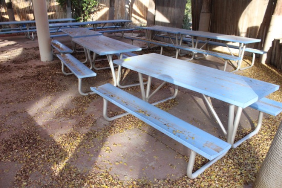 72" x 57" x 30" Metal Picnic Table