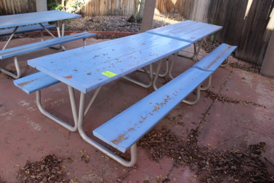 72" x 57" x 30" Metal Picnic Table