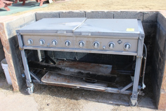 54" Liquid Propane Charbroiler On Casters