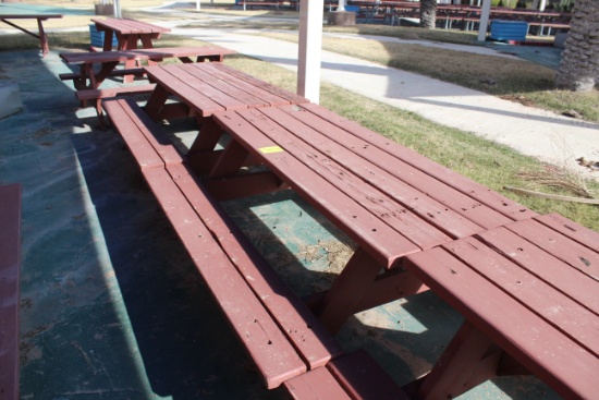 72" x 60" x 27" Wooden Picnic Table