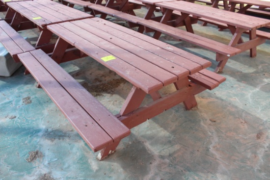 72" x 60" x 27" Wooden Picnic Table