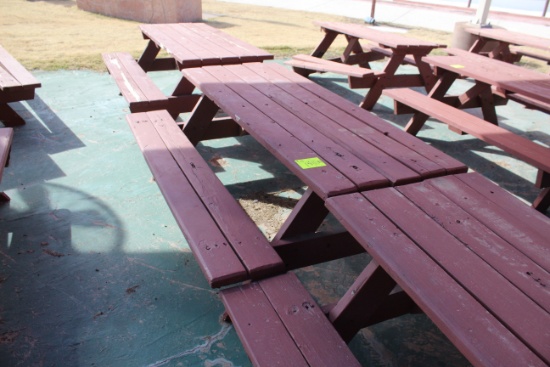 72" x 60" x 27" Wooden Picnic Table
