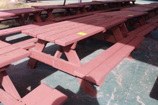 72" x 60" x 27" Wooden Picnic Table