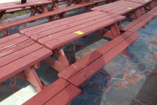 72" x 60" x 27" Wooden Picnic Table