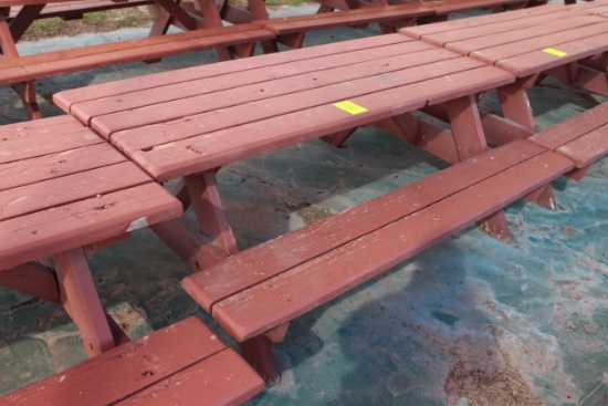 72" x 60" x 27" Wooden Picnic Table