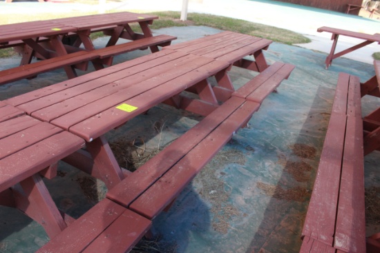 72" x 60" x 27" Wooden Picnic Table