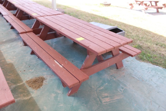 72" x 60" x 27" Wooden Picnic Table