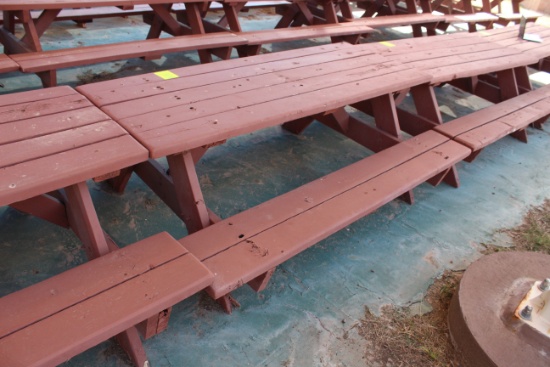 72" x 60" x 27" Wooden Picnic Table