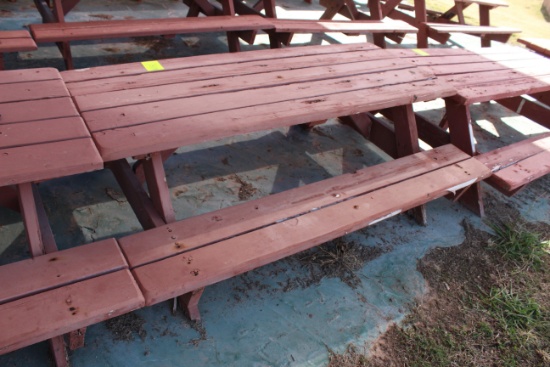 72" x 60" x 27" Wooden Picnic Table
