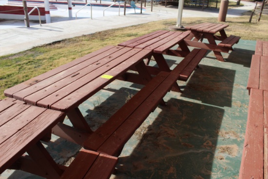 72" x 60" x 27" Wooden Picnic Table