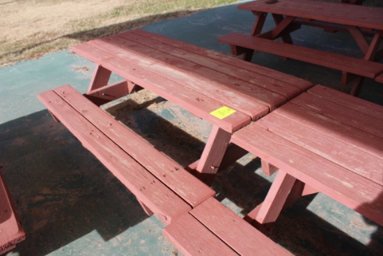 72" x 60" x 27" Wooden Picnic Table