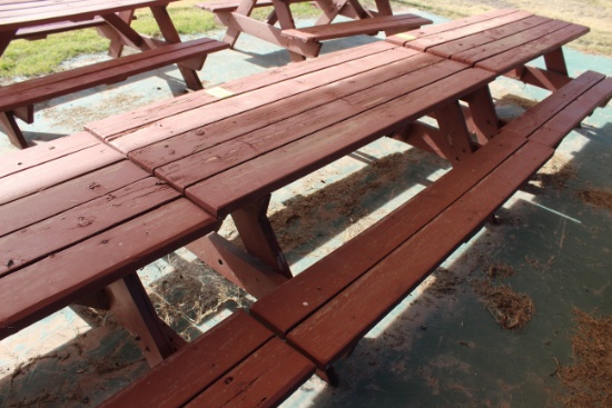 72" x 60" x 27" Wooden Picnic Table