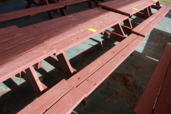 72" x 60" x 27" Wooden Picnic Table