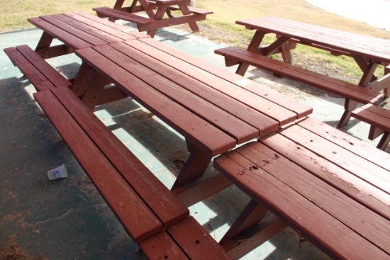 72" x 60" x 27" Wooden Picnic Table