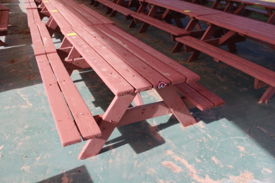 72" x 60" x 27" Wooden Picnic Table