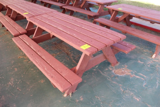 72" x 60" x 27" Wooden Picnic Table