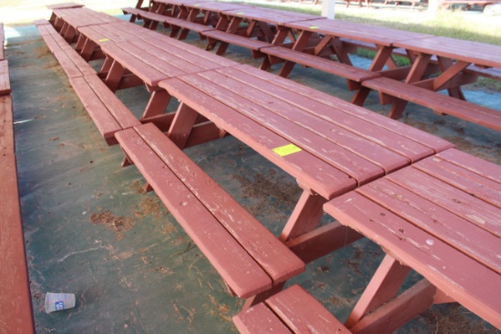 72" x 60" x 27" Wooden Picnic Table