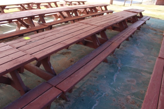 72" x 60" x 27" Wooden Picnic Table