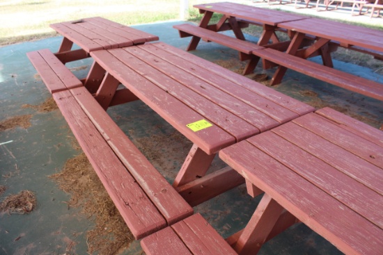 72" x 60" x 27" Wooden Picnic Table