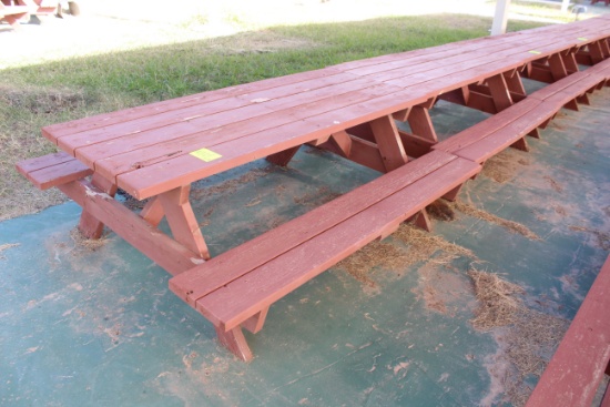 72" x 60" x 27" Wooden Picnic Table