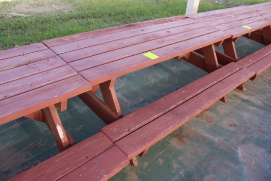 72" x 60" x 27" Wooden Picnic Table