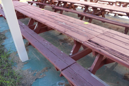 72" x 60" x 27" Wooden Picnic Table