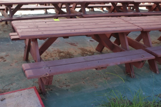72" x 60" x 27" Wooden Picnic Table