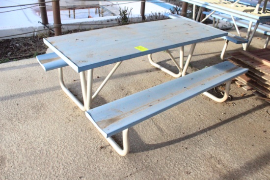 72" x 57" x 30" Metal Picnic Table