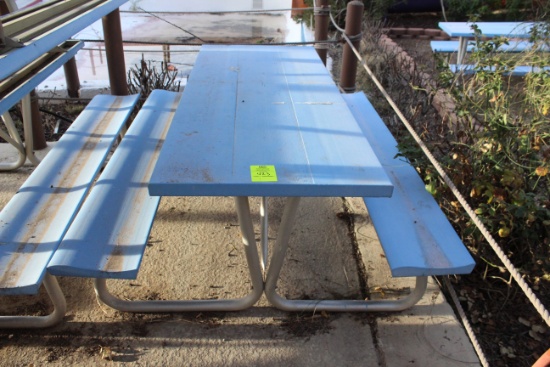 72" x 57" x 30" Metal Picnic Table